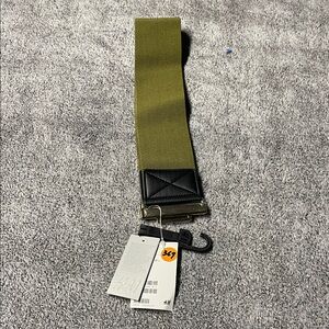 H&M Olive Green Webbing Belt with Black Trim